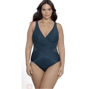 Miraclesuit Swimwear Illusionists Circe Soft Cup One Piece Swimsuit Nova Sz 14